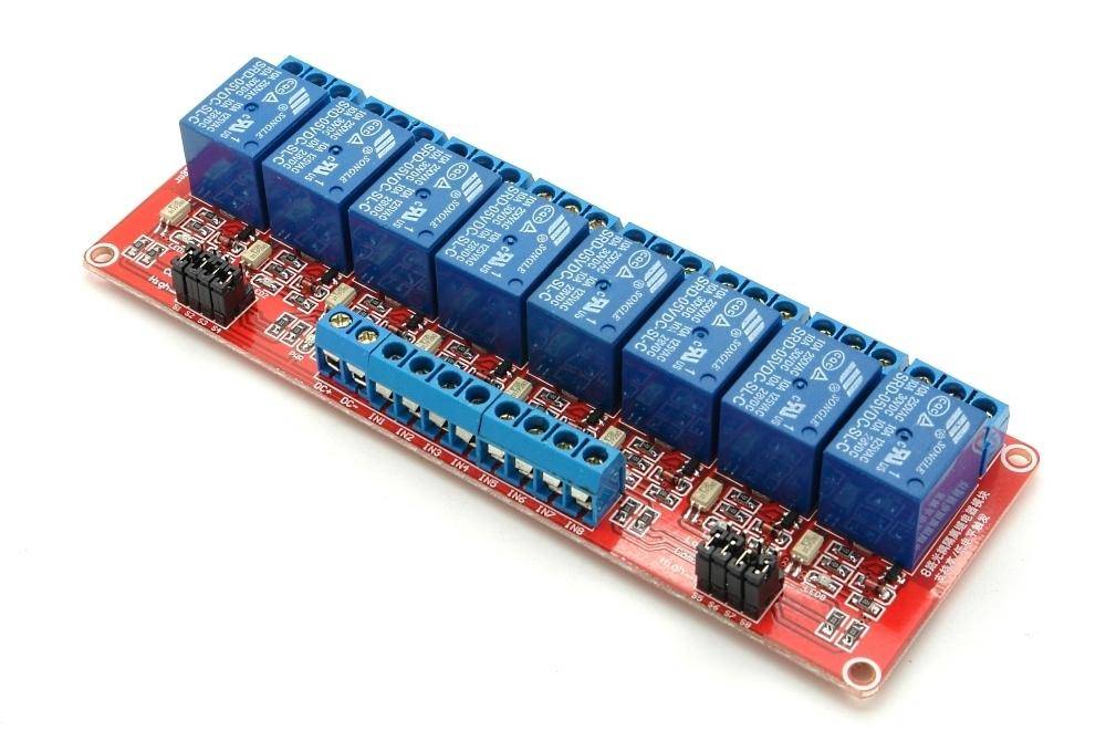 5V 8 Kanal Relais Modul mit definierbarem Schaltsignal (High/Low)