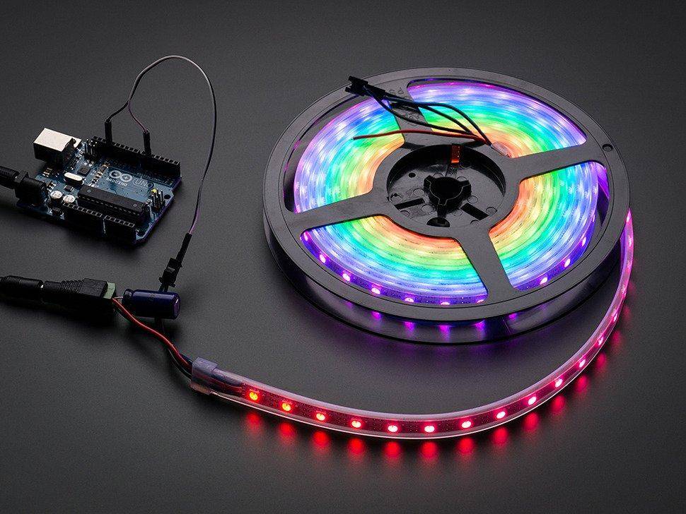 Adafruit NeoPixel Digital RGB LED Streifen - 60 LED, schwarze Leiterbahn, 4m