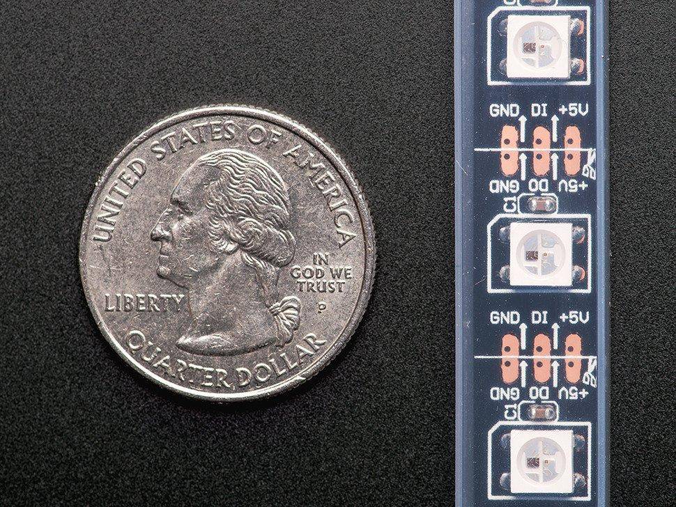 Adafruit NeoPixel Digital RGB LED Streifen - 60 LED, schwarze Leiterbahn, 4m