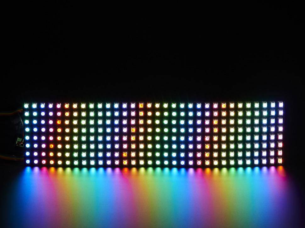 Adafruit DotStar 5050 Matrix 8x32 RGB, 256 LEDs, biegsam/flexibel, 24-Bit PWM, 2-Pin Steuerung, 5V