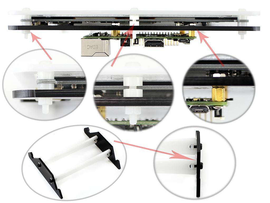 Gehäuse für 7 Display 125130 / 125137 und Raspberry Pi