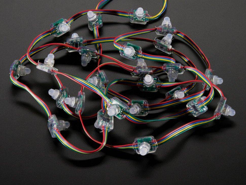 Adafruit 12mm Diffuse Flache Digitale RGB LED Pixel (25er Strang)