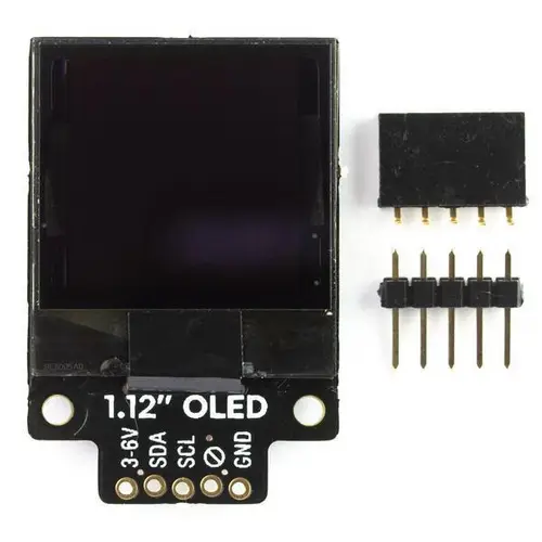 1.12" Mono schwarz-weiß OLED Breakout, SPI, 128x128 1.12" Mono schwarz-weiß OLED Breakout, SPI, 128x128