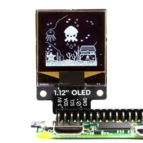 1.12" Mono schwarz-weiß OLED Breakout, SPI, 128x128 1.12" Mono schwarz-weiß OLED Breakout, SPI, 128x128