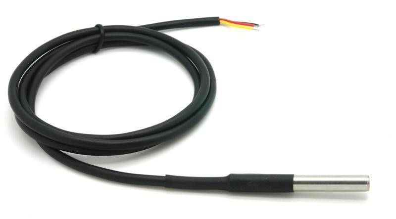 DS18B20 IC digitaler Temperatursensor wasserdicht - Kabellänge: 1,00 m