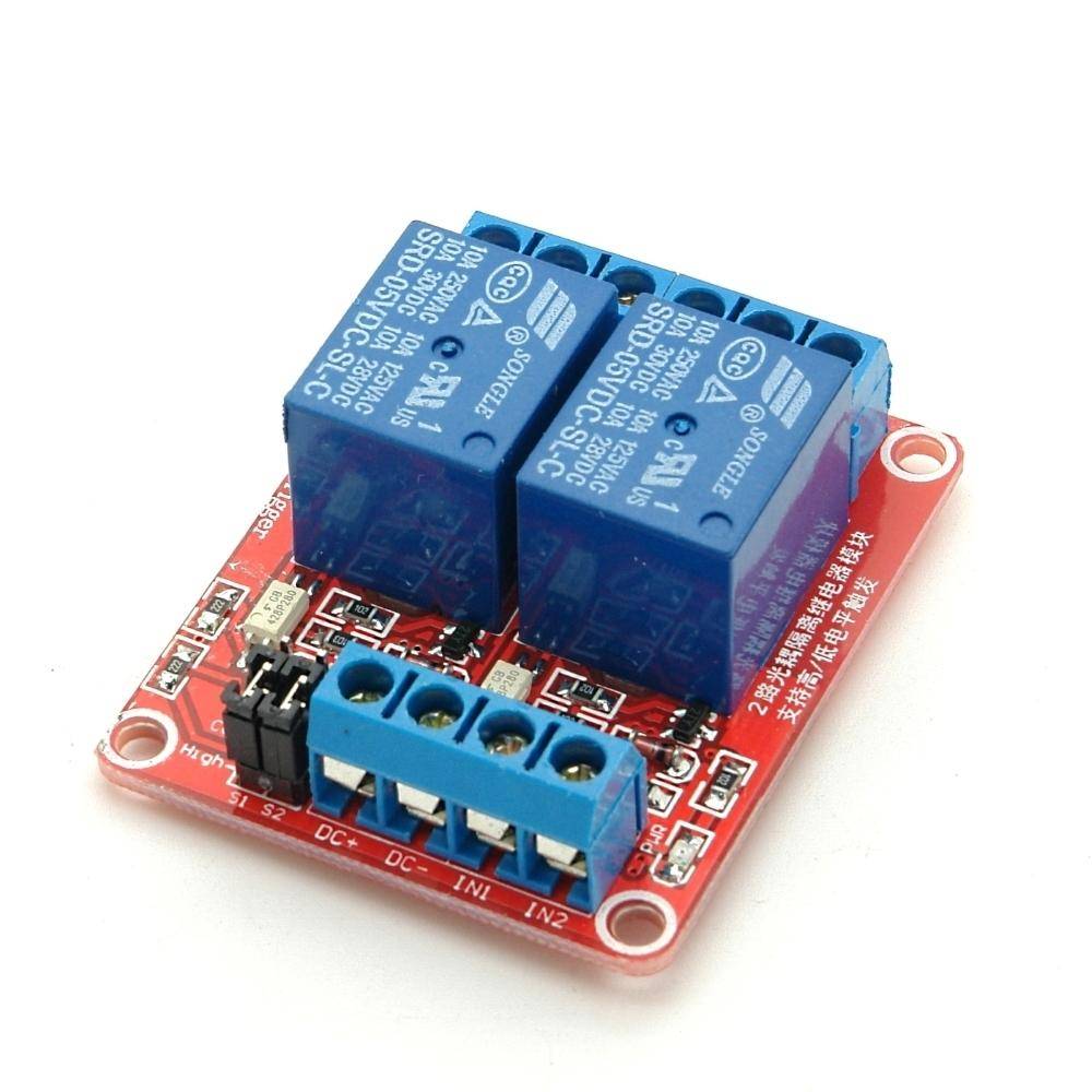 5V 2 Kanal Relais Modul mit definierbarem Schaltsignal (High/Low)