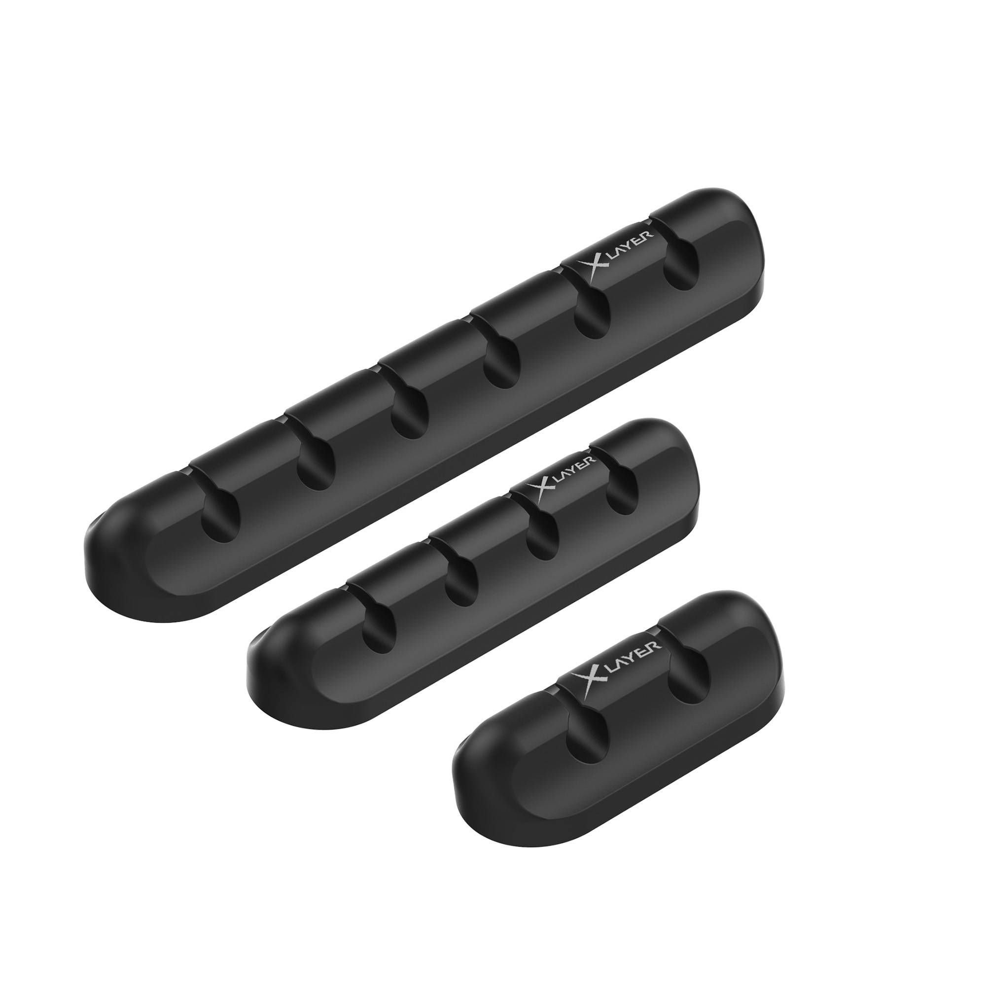 Xlayer Kabel Organizer 3er Set schwarz