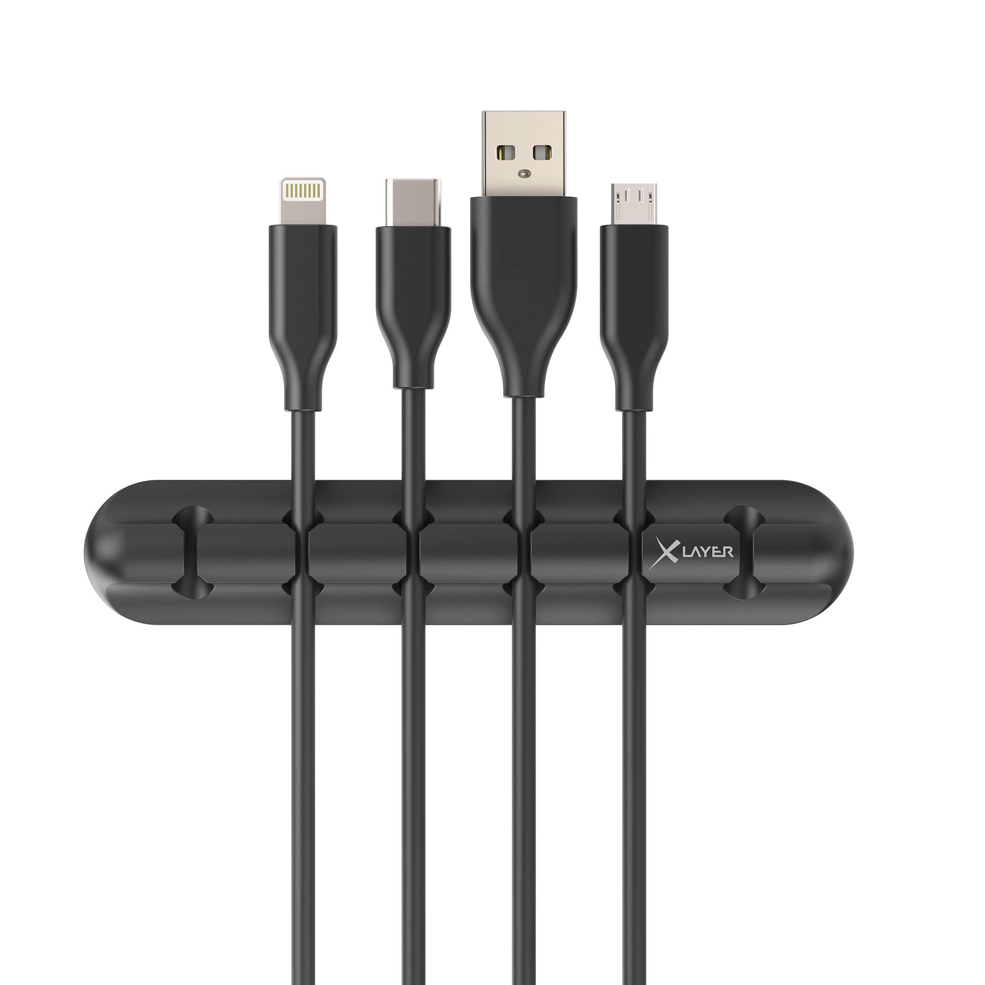Xlayer Kabel Organizer 3er Set schwarz