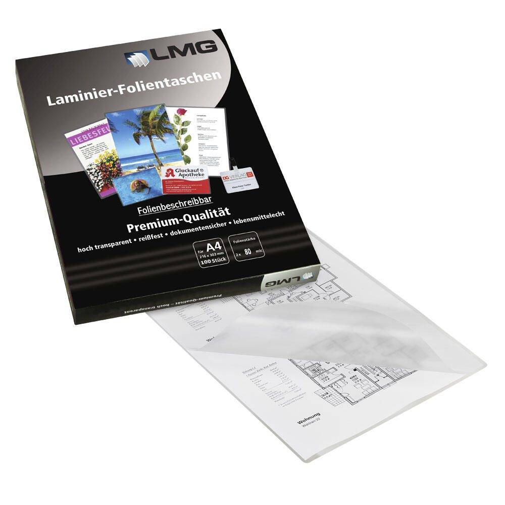 LMG Signaltechnologie 100 LMG Laminierfolien glänzend für A4