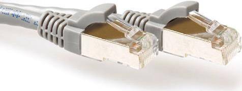 ACT Grey 0.25 meter SFTP CAT6A patch cable snagless with RJ45 connectors