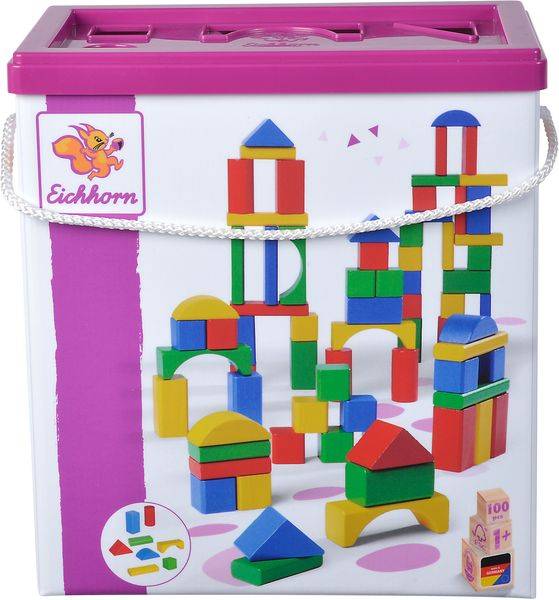 Eichhorn - 100 Bunte Holzbausteine