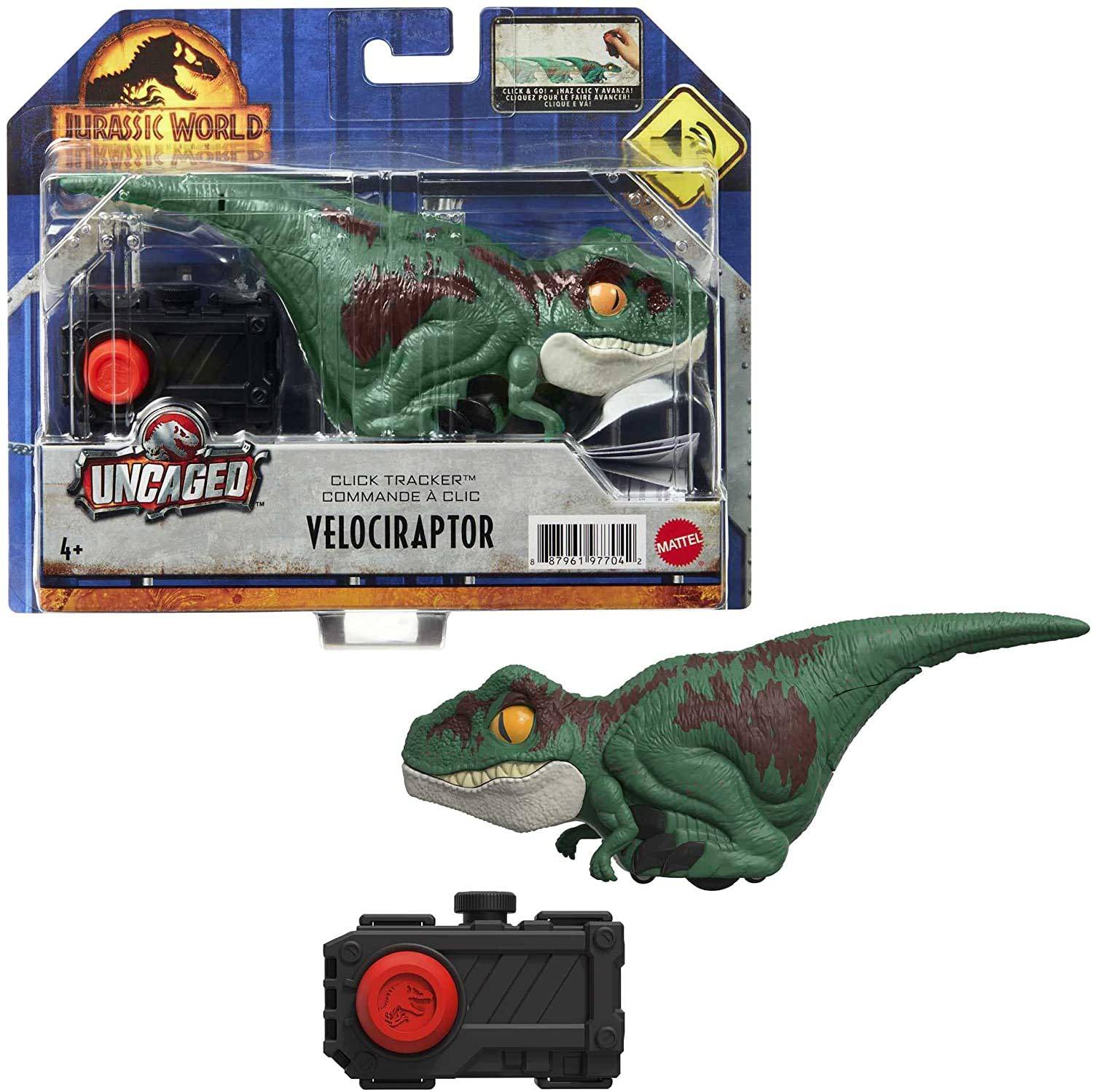 Mattel GYN41; GYN38 - Jurassic World Uncaged Click Tracker Velociraptor