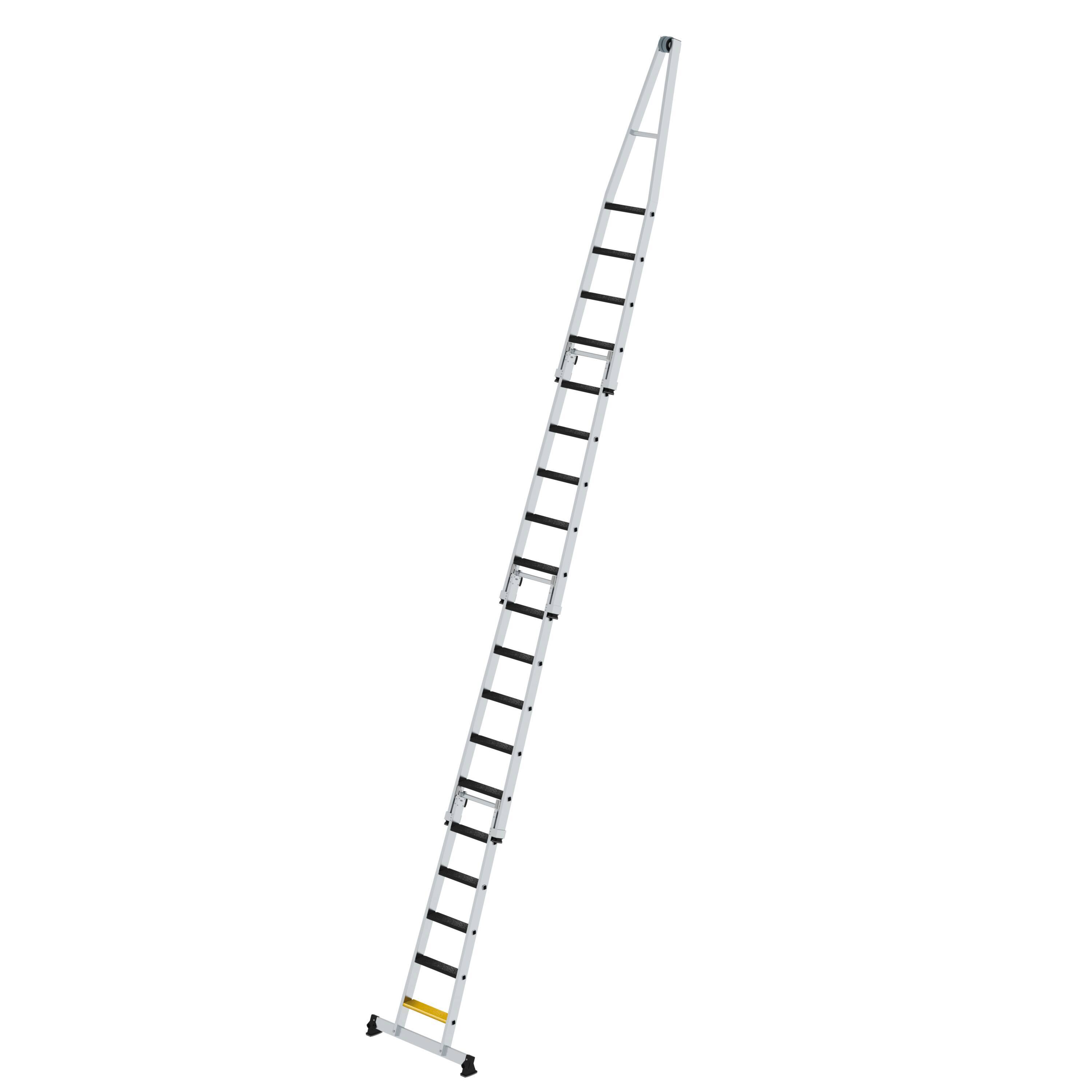 Munk Stufen-Glasreinigerleiter-Satz mit nivello®-Traverse und clip-step R13 4-teilig