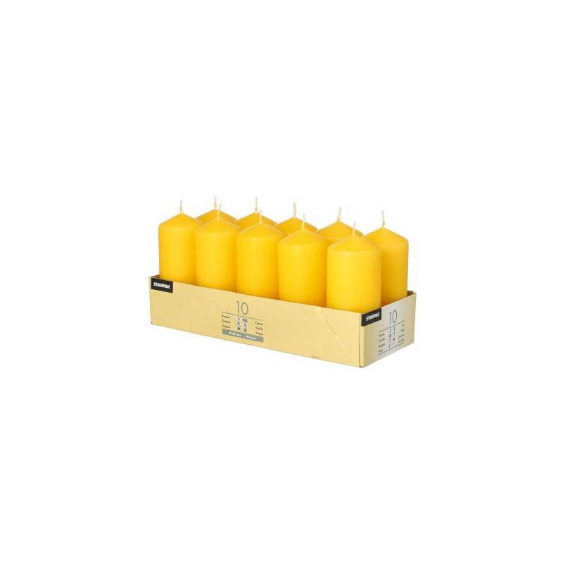 STARPAK Stumpenkerze, Durchmesser: 40 mm, goldgelb