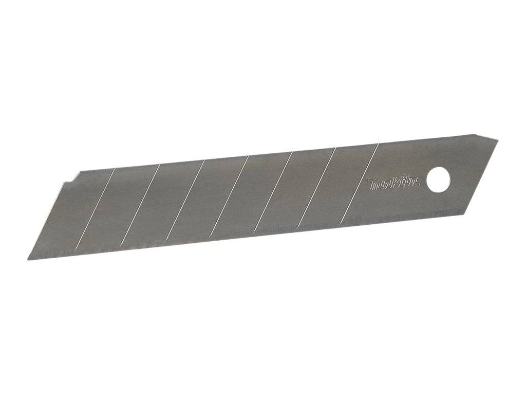 Grau Universalmesser-Ersatzklinge mit rundem Aufhängeloch und segmentiertem Abbrechen-Design auf weißem Hintergrund