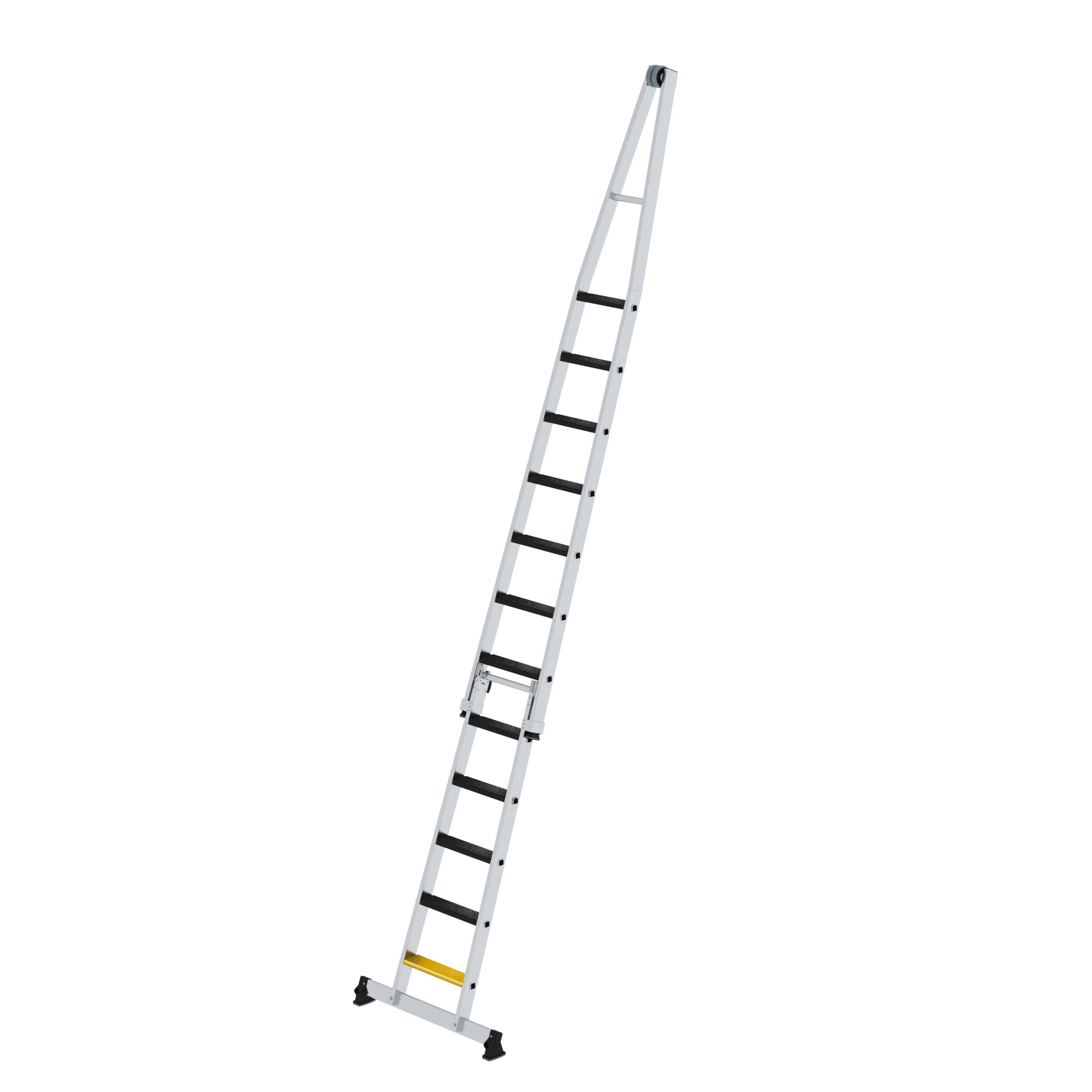 Munk Stufen-Glasreinigerleiter-Satz mit nivello®-Traverse und clip-step R13 2-teilig