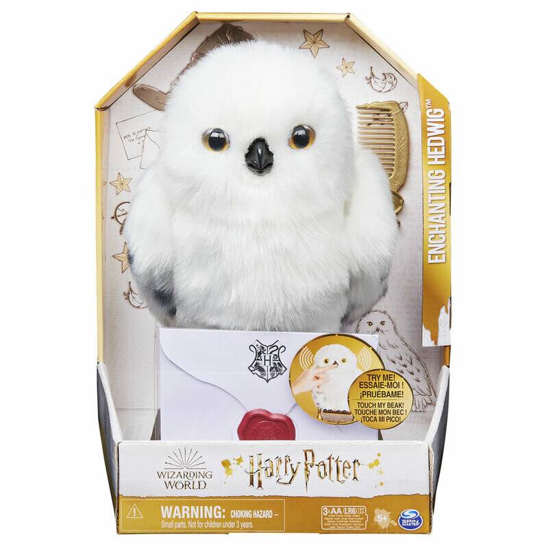 Spin Master 39760 Harry Potter - Interaktive Plüsch-Eule Hedwig