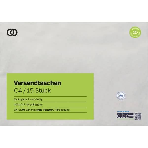 Versandtasche oeco 2940 C4 ohne Fenster haftklebend 15 Stück