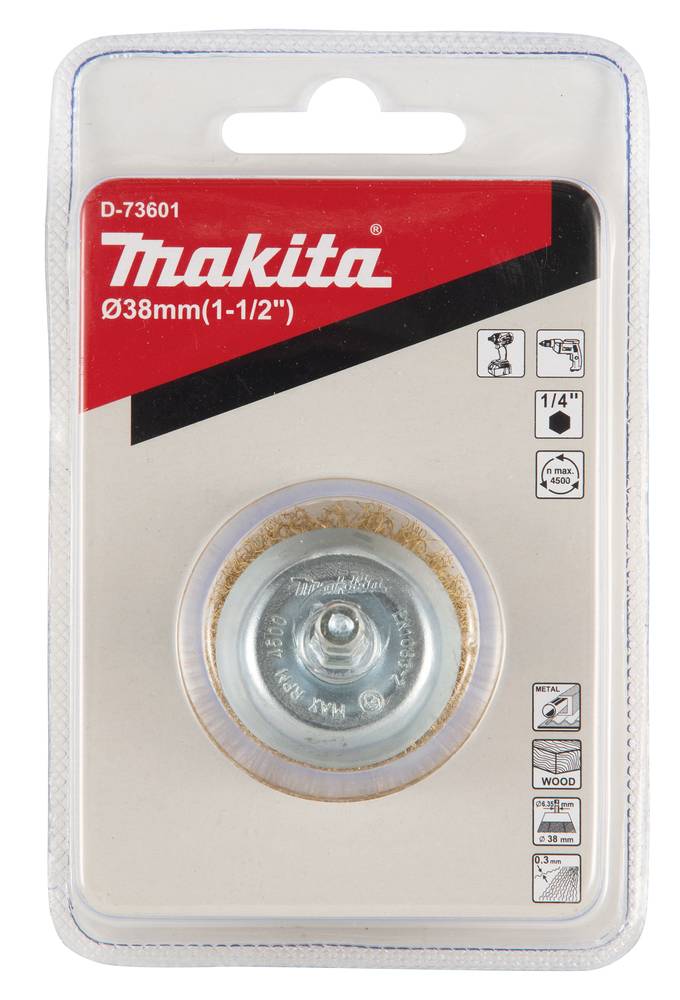 Makita Topfbürste 38 mm • 0,3 mm • 1/4"