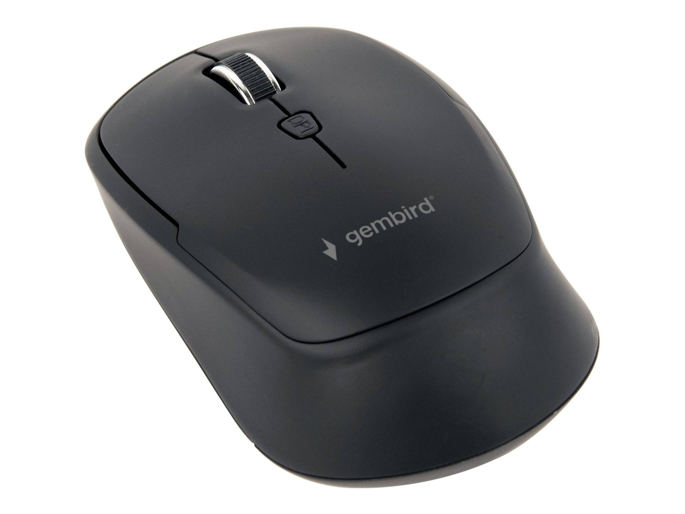 Gembird MUSW-4B-05 - Maus - ergonomisch - optisch - 4 Tasten - kabellos - 2.4 GHz - kabelloser Empfänger (USB)