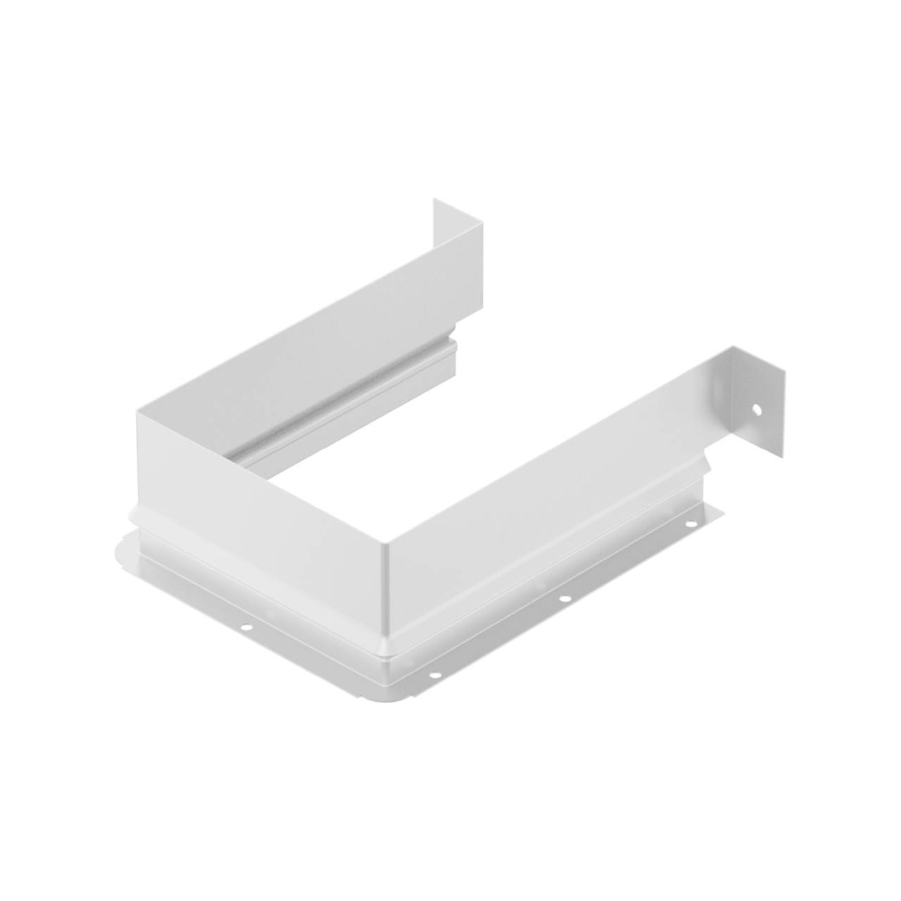 Weißmetallhalterung mit mehreren Befestigungslöchern, entwickelt für strukturelle Unterstützung in Bau- oder Montageanwendungen.