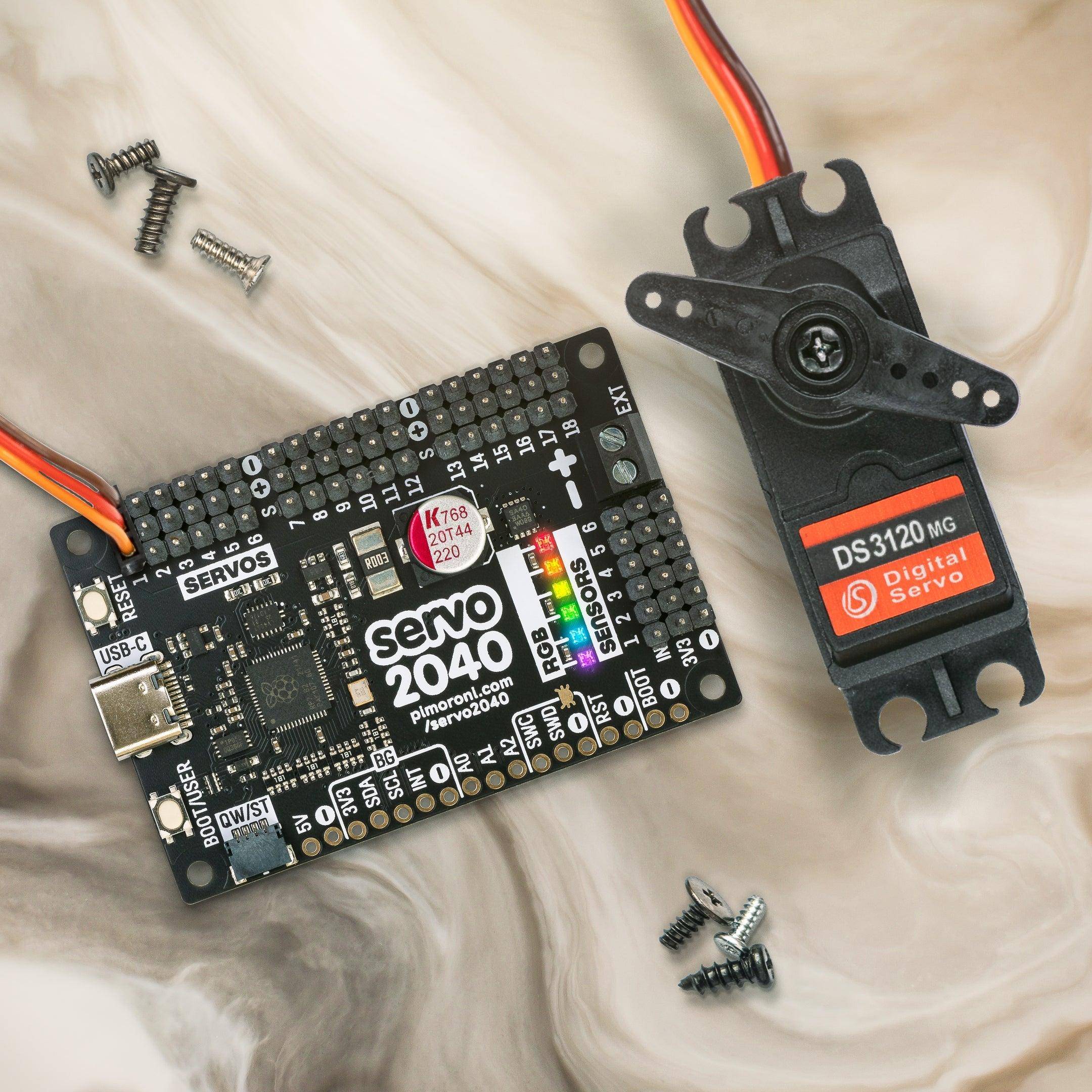 Pimoroni Servo 2040 - 18 Channel Servo Controller
