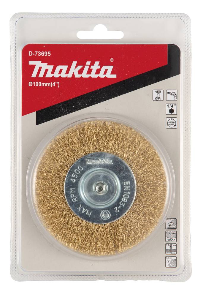 Makita Scheibenbürste 100 mm • 0,3 mm • 1/4"