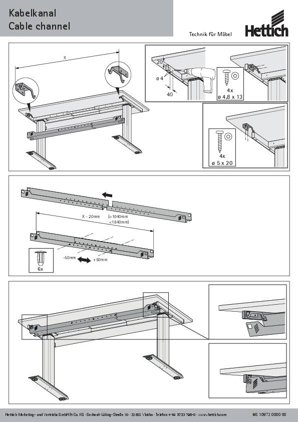 LegaDrive Systems Kabelkanal horizontal, graphitgrau
