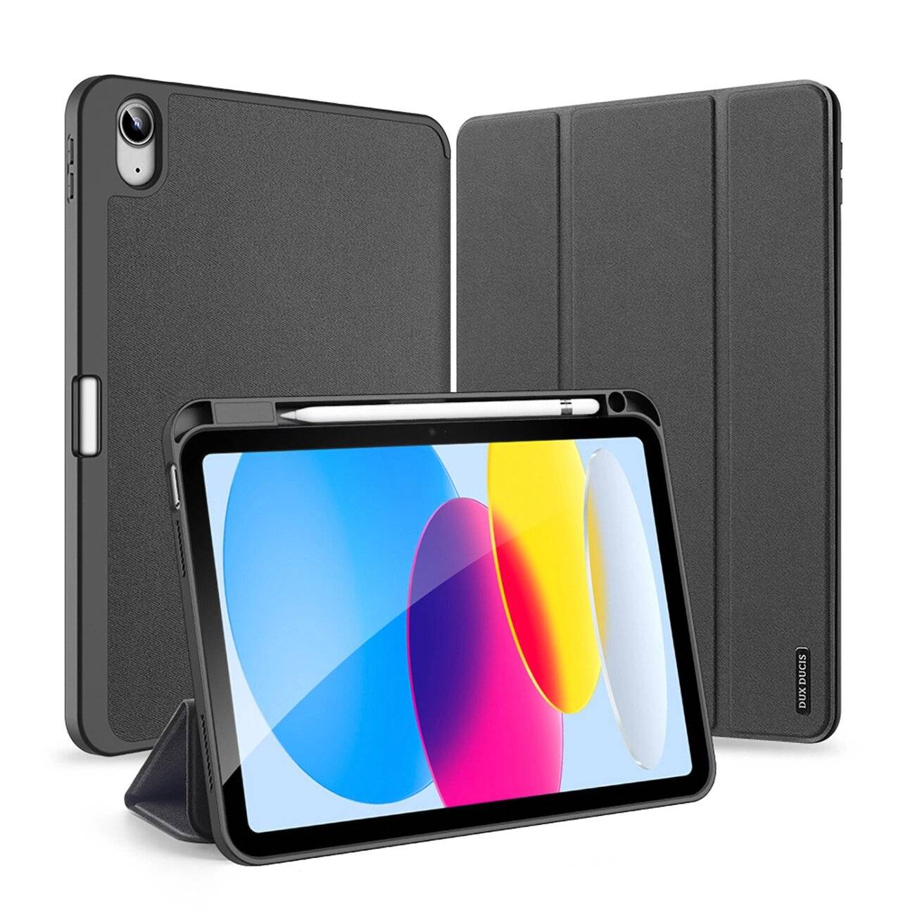 Dux Ducis Domo Hülle iPad 10.9'' 2022 10 Gen. Smart Cover Ständer schwarz