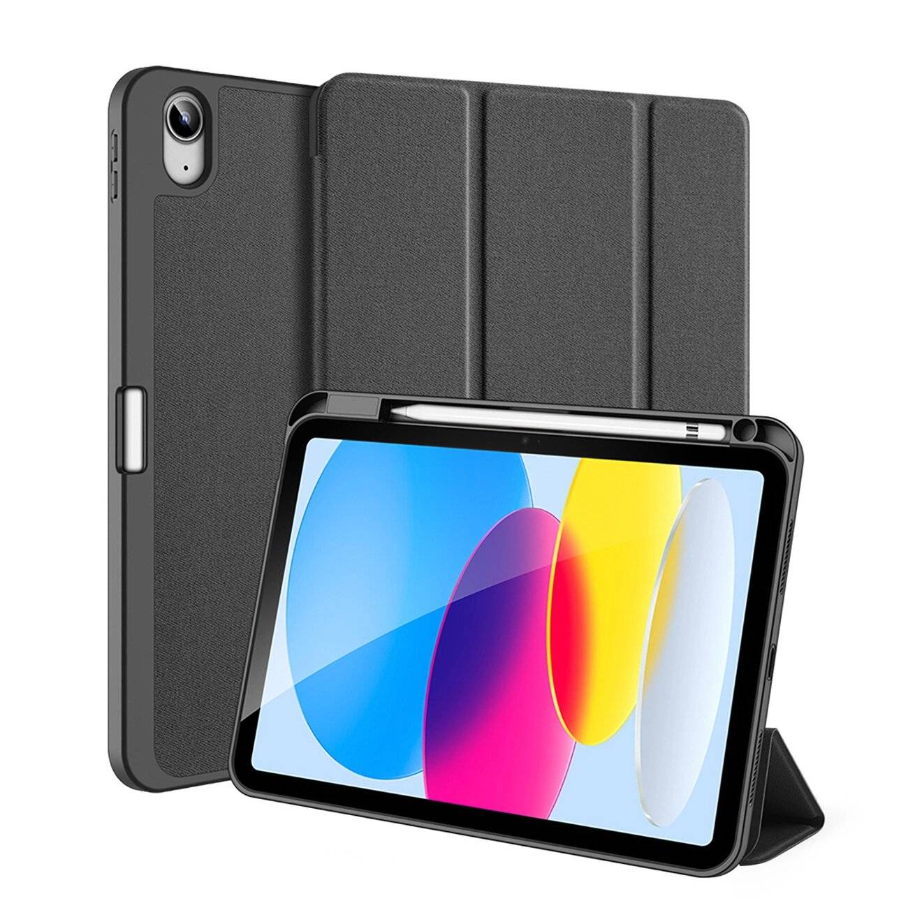 Dux Ducis Domo Hülle iPad 10.9'' 2022 10 Gen. Smart Cover Ständer schwarz