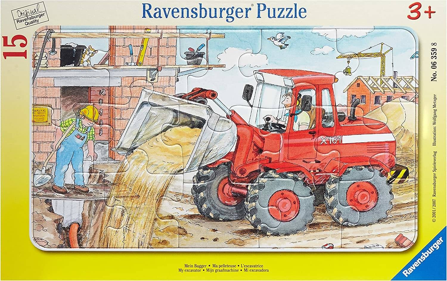 RAVENSBURGER Puzzle Arbeit mit Bagger 15 Teile