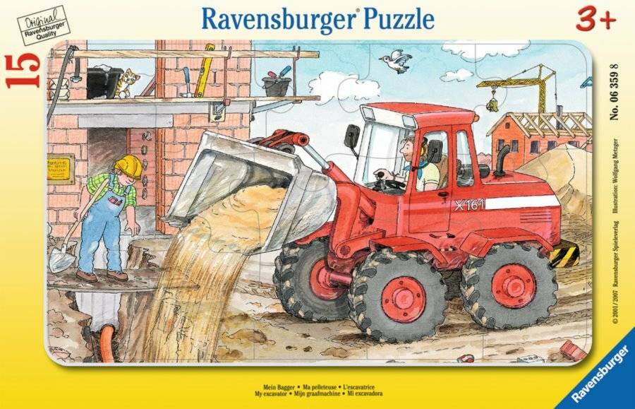 RAVENSBURGER Puzzle Arbeit mit Bagger 15 Teile
