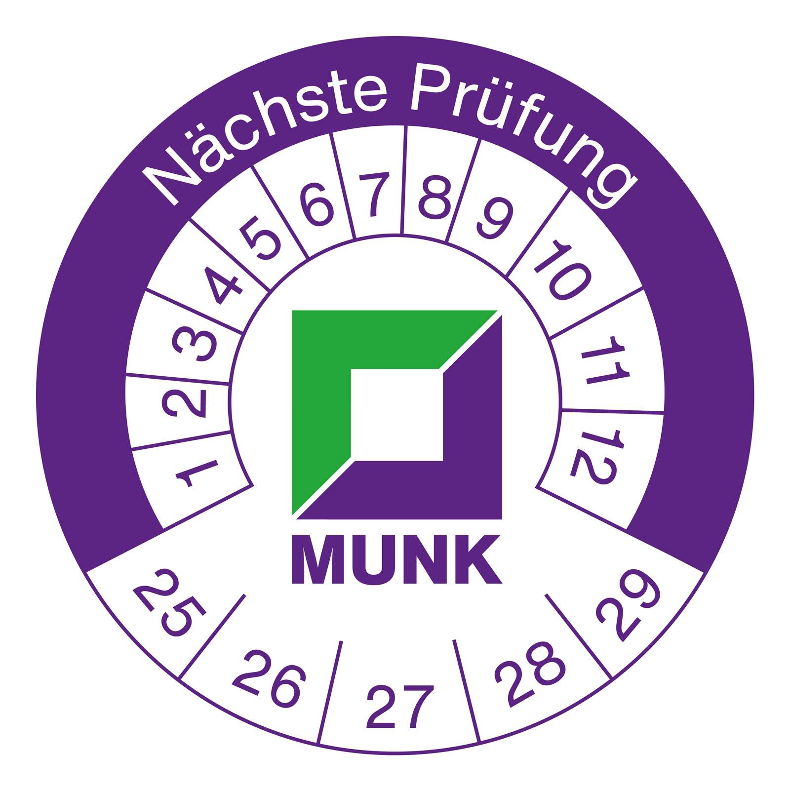 MUNK Prüfplakette 50er-Pack
