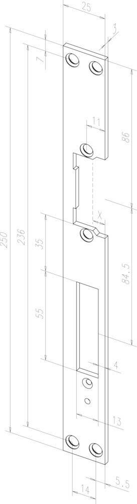 effeff FLACHSCHLIEßBLECH 002 FÜR 878 / 10309 / 031309 EST UNIVERSAL