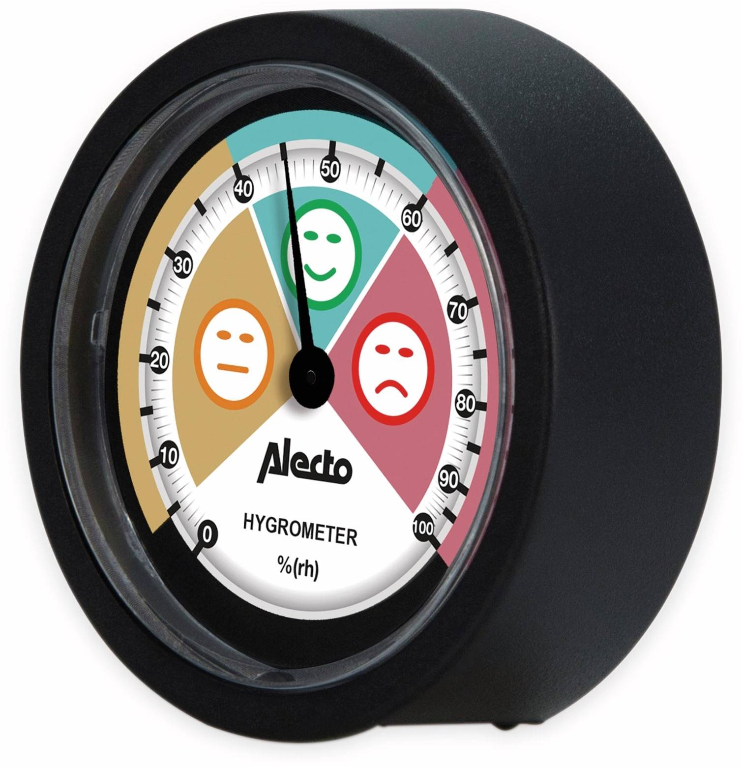 ALECTO Analoges Hygrometer WS-05, für den Innenbereich, schwarz