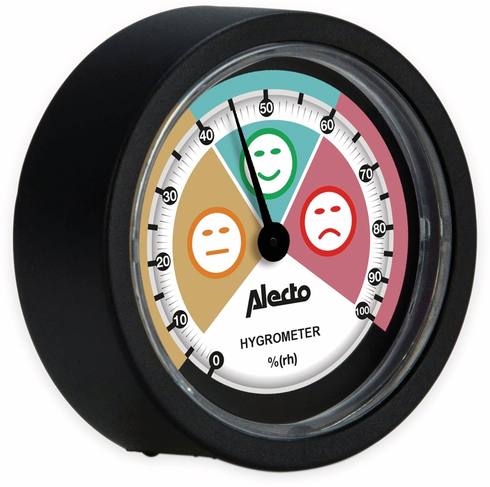ALECTO Analoges Hygrometer WS-05, für den Innenbereich, schwarz