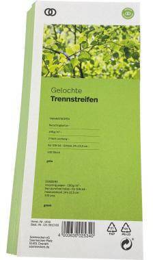 Soennecken Trennstreifen oeco 1416 10,5x24cm grün 100St.