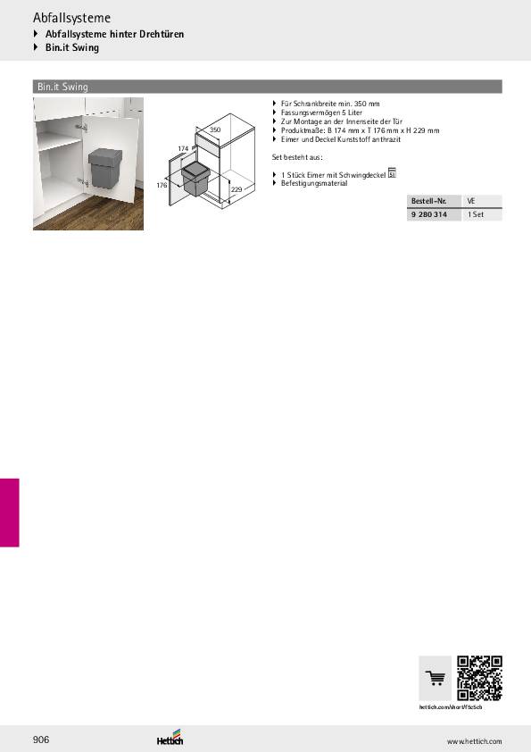 Korbhalter für höhenverstellbaren Tragrahmen (Dispensa 90°), silber