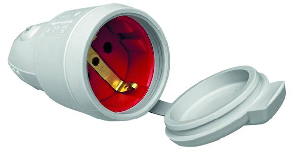PROTEC.class Gummikupplung PPKU20 SK 16A grau IP44 Deckel