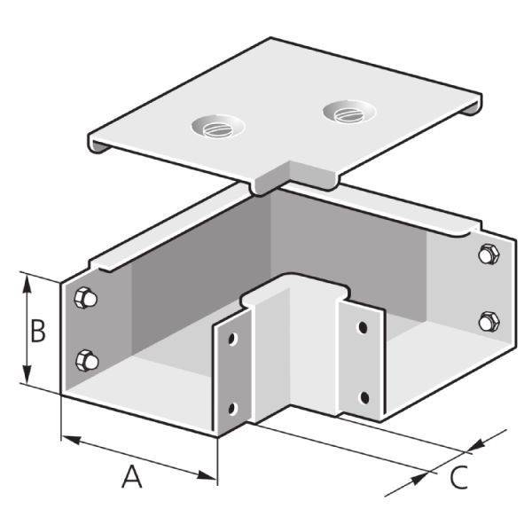 Pflitsch Eckwinkel-Deckel EDF 100/100 VAG