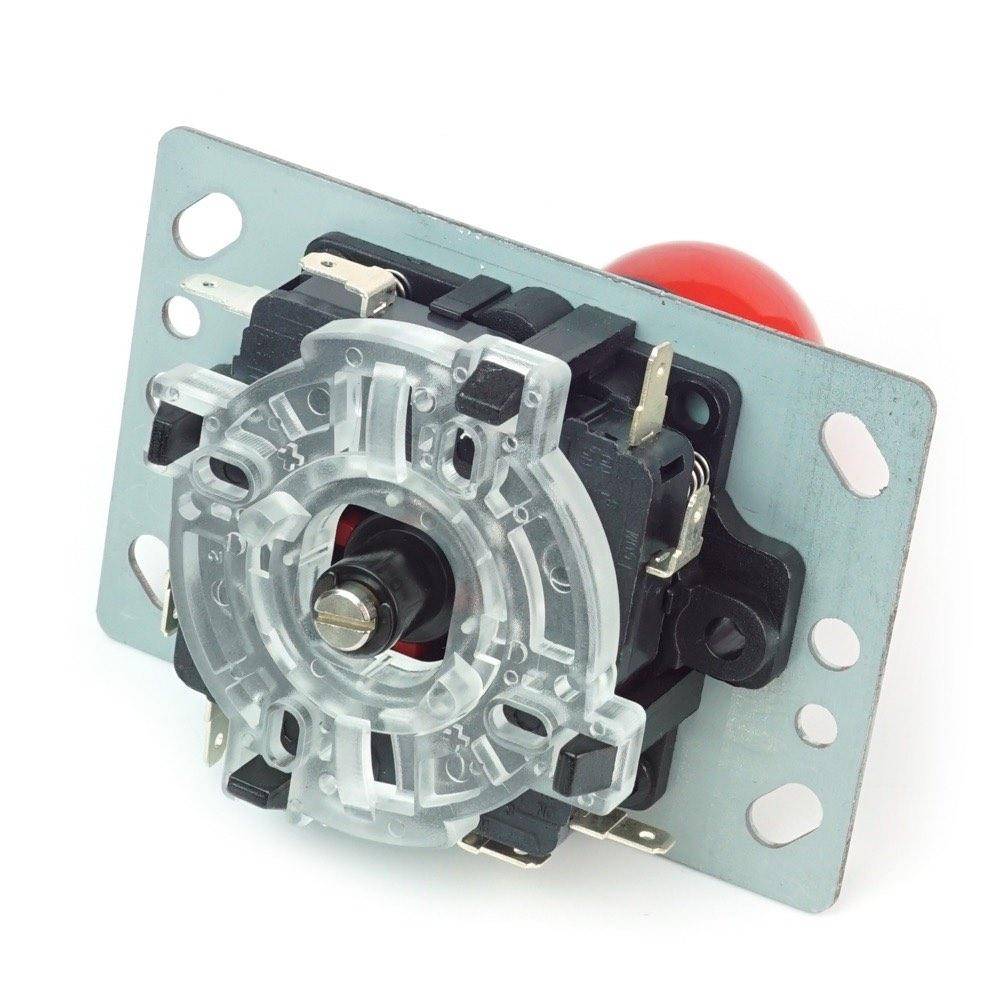 Arcade Joystick, 8 Wege, 65,3mm Höhe, rot