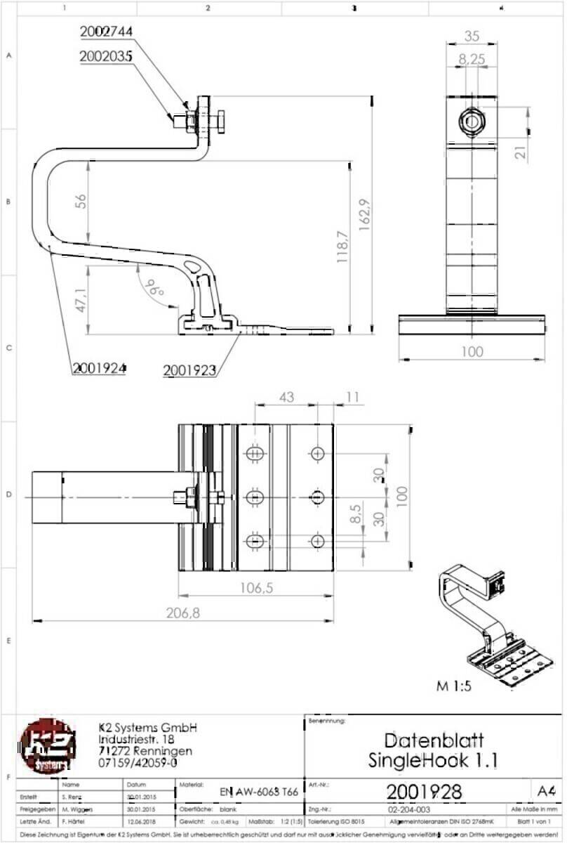 K2 Systems Dachhaken 2001928