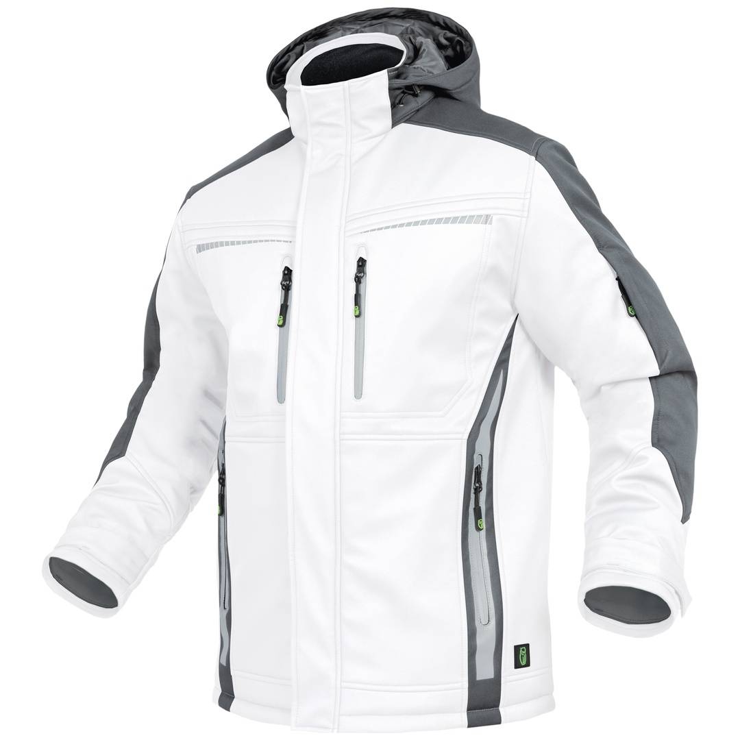 Leibwächter Winter-Softshelljacke Flex-Line Gr. 2XL weiß/grau