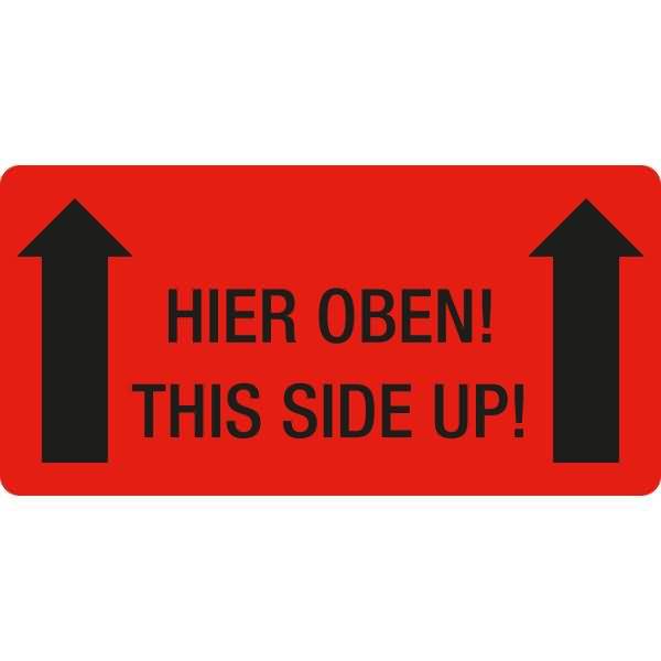 Etikett 9220-00081-004 Hier oben 250 Stück