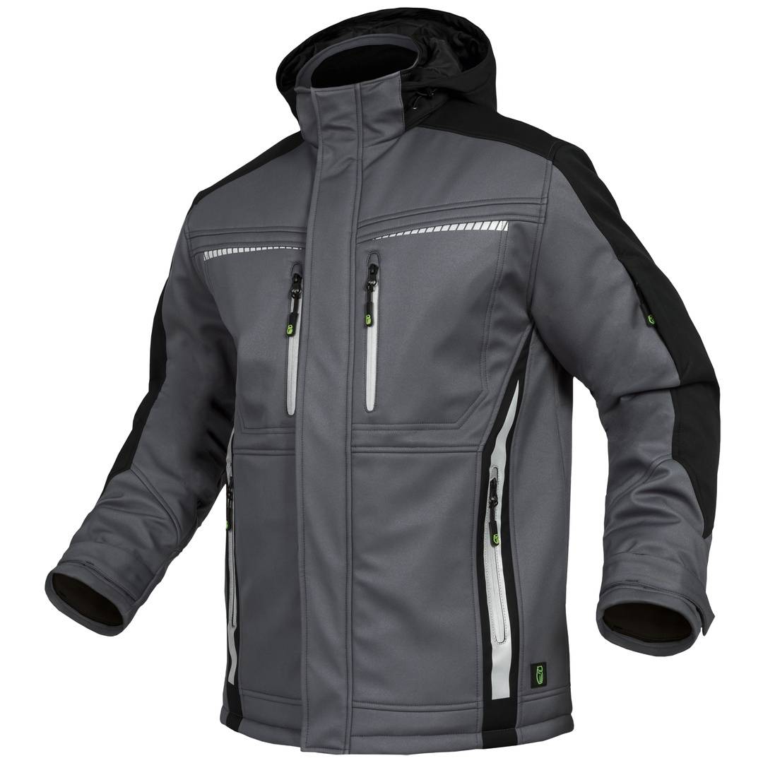 Leibwächter Winter-Softshelljacke Flex-Line Gr. XL grau/schwarz