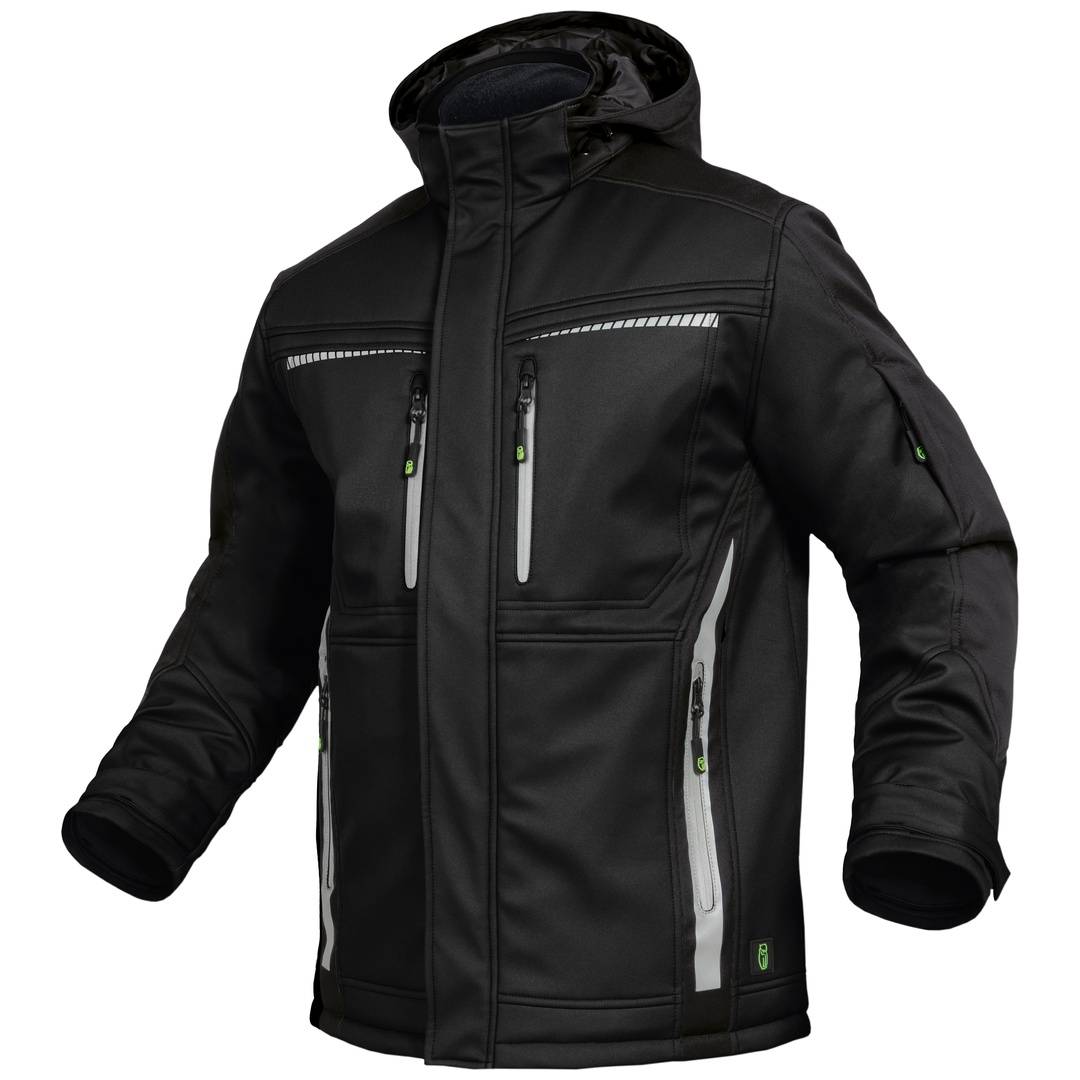 Leibwächter Winter-Softshelljacke Flex-Line Gr. XL schwarz