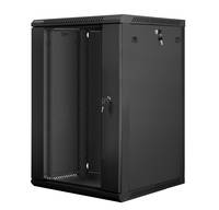 Lanberg WF01-6618-10B, Wandmontiertes Regal, 18U, 60 kg, 30 kg, Schwarz