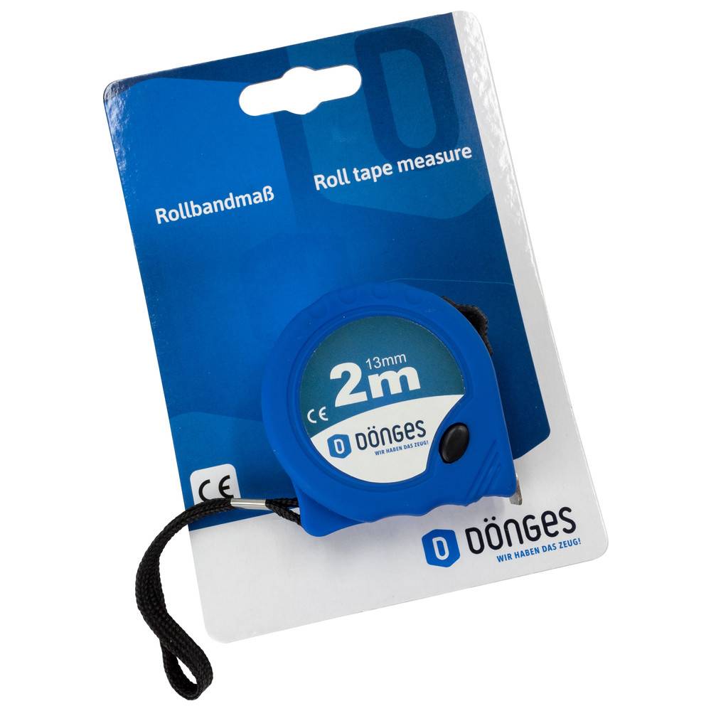 Dönges Rollbandmaß mit Schnellstopptaste, Länge 8 m, Breite 25 mm