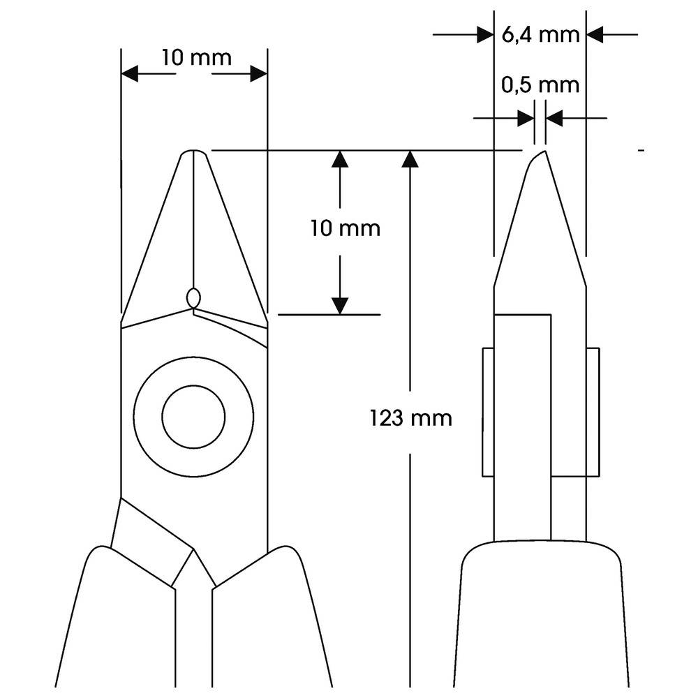 WETEC PRO Seitenschneider, spitzer kleiner Kopf, ohne Wate
