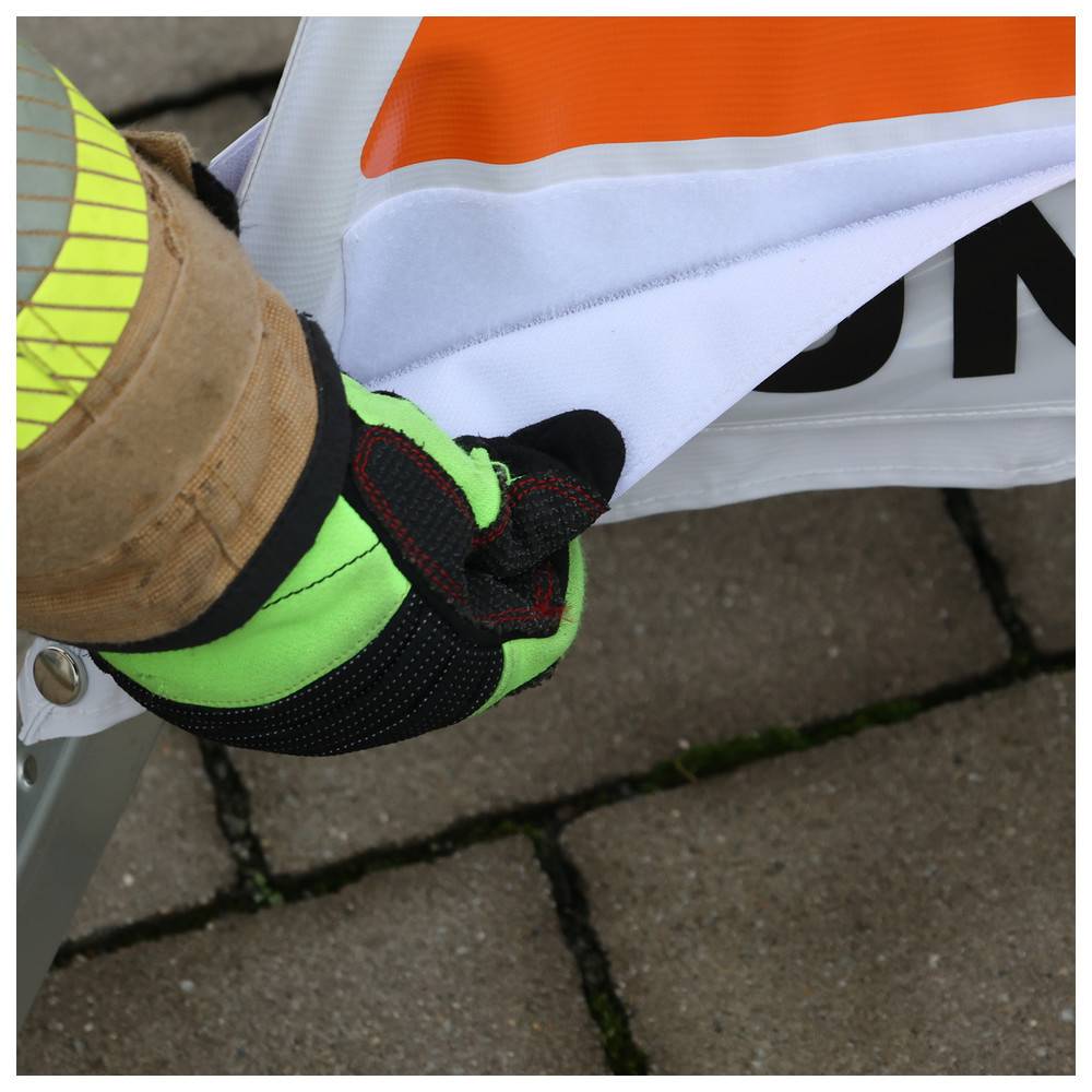 Dönges Klettschild, retroreflektierend, 500 x 100 mm, Aufdruck FEUERWEHR